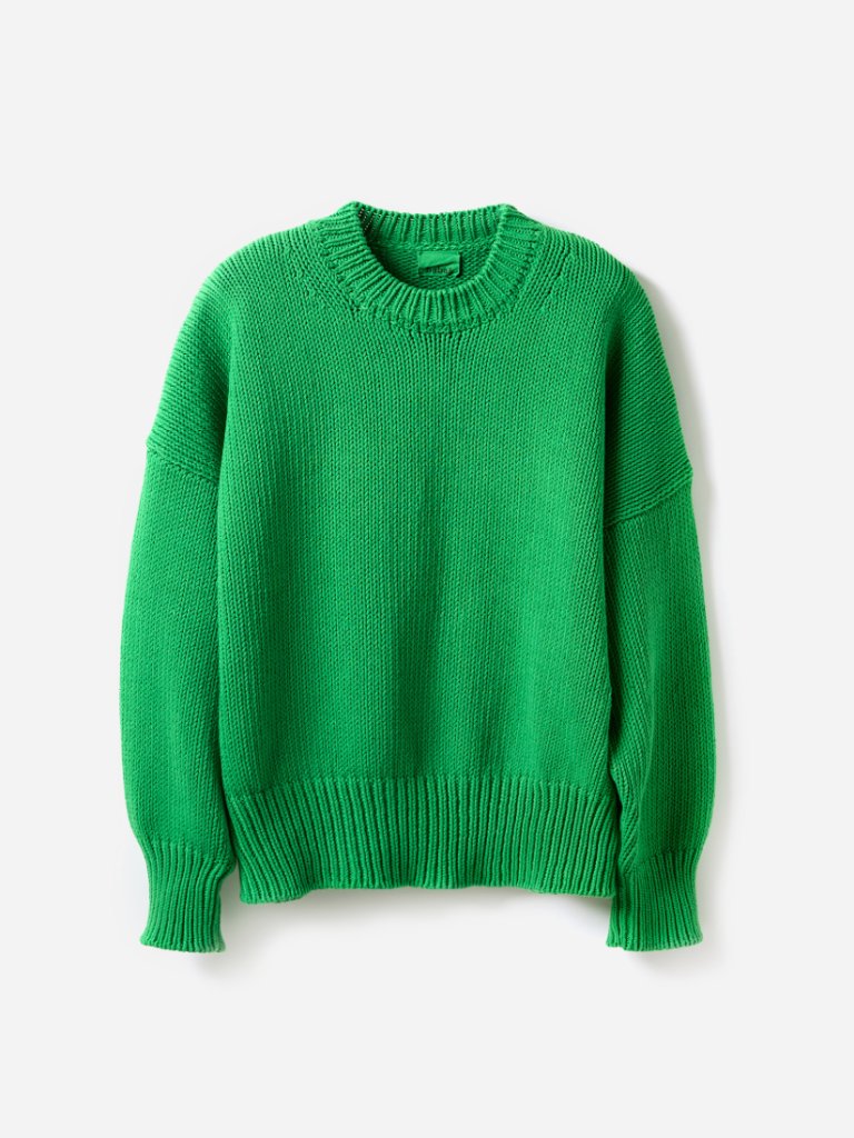 Babaa Green Oversized Knit Sweater